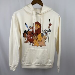 Disney Lion King Sweatshirt Youth Small 3-5 Long‎ Sleeve Hooded Pullover White